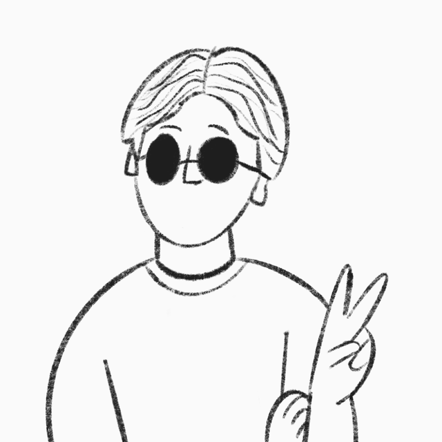 A sketch of Ritesh Kanchi, wearing a sweater and sunglasses.